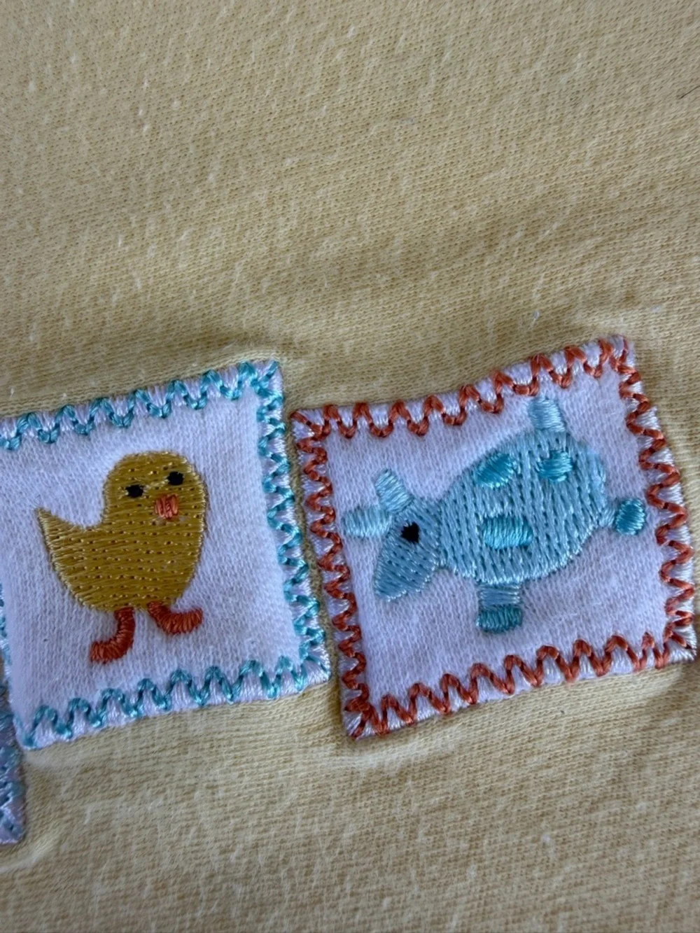 Y2K Gymboree Petting Zoo Farm Animal Baby Blanket Yellow Sheep Bunny Chick Cow